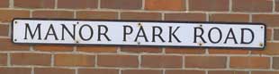 Manor Park Road sign