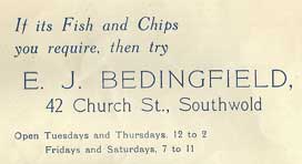 EJ Bedingfield advert 1946