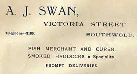 1946 advert for Swan's Fish shp