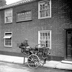 Knife sharpener outside Blowers Forge