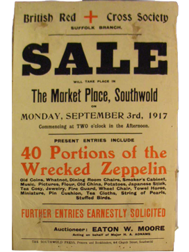 Auction of Zeppelin fragments in 1917