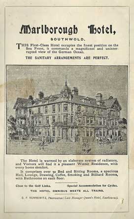 Advertisement for Marlborough Hotel