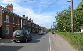 Station Road today with no 33 in foreground