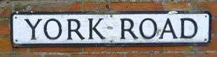 York Road sign